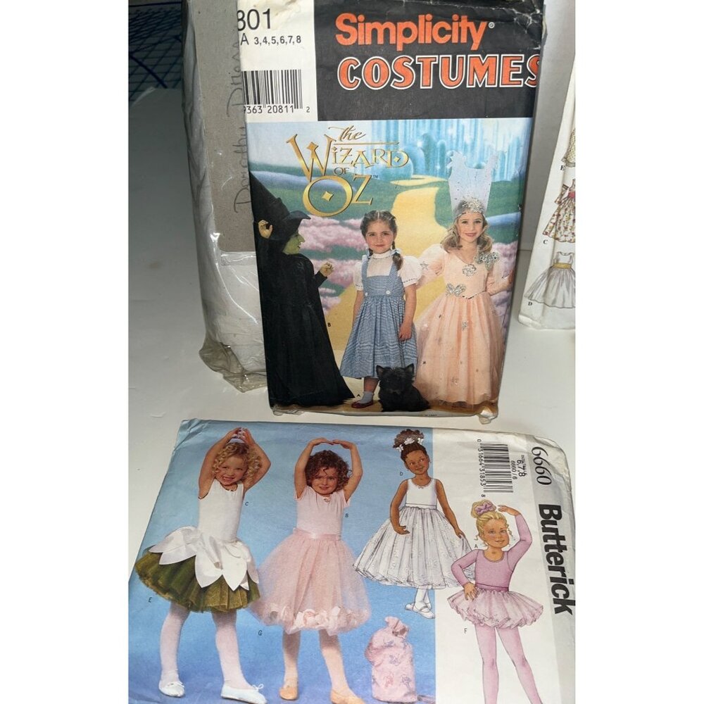 Sewing Patterns Costumes for Girls Dresses Dance Princess Halloween Lot of 6 Cut - Picture 3 of 7